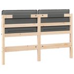 Casa si Gradina - Mobilier - Paturi si accesorii - Accesorii paturi - Tablie de pat tapitata Gri natural si deschis 160 cm Lemn de pin masiv - Infinity.ro