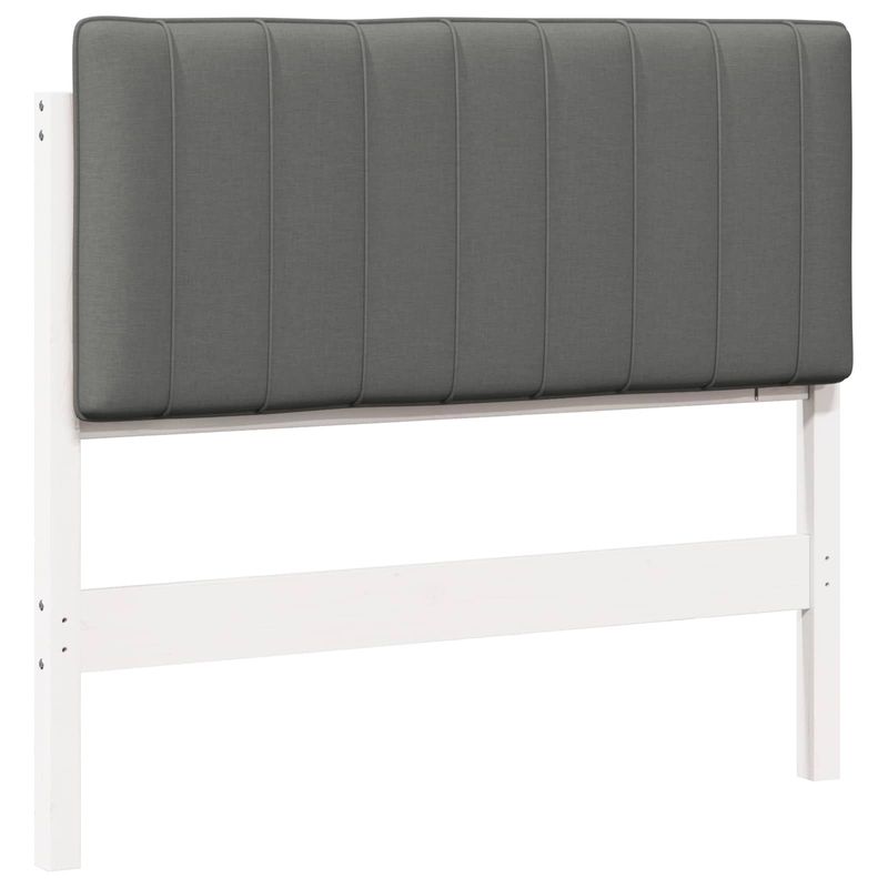 Casa si Gradina - Mobilier - Paturi si accesorii - Accesorii paturi - Tablie de pat tapitata Alb si gri deschis 100 cm Lemn de pin masiv - Infinity.ro