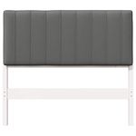 Casa si Gradina - Mobilier - Paturi si accesorii - Accesorii paturi - Tablie de pat tapitata Alb si gri deschis 100 cm Lemn de pin masiv - Infinity.ro