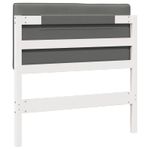 Casa si Gradina - Mobilier - Paturi si accesorii - Accesorii paturi - Tablie de pat tapitata Alb si gri deschis 100 cm Lemn de pin masiv - Infinity.ro