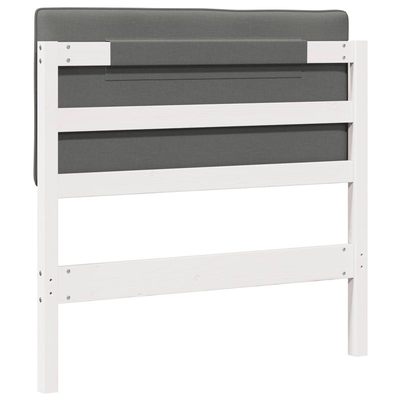 Casa si Gradina - Mobilier - Paturi si accesorii - Accesorii paturi - Tablie de pat tapitata Alb si gri deschis 100 cm Lemn de pin masiv - Infinity.ro