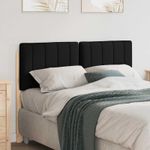 Casa si Gradina - Mobilier - Paturi si accesorii - Accesorii paturi - Tablie de pat tapitata Maro si negru 120 cm Lemn de pin masiv - Infinity.ro