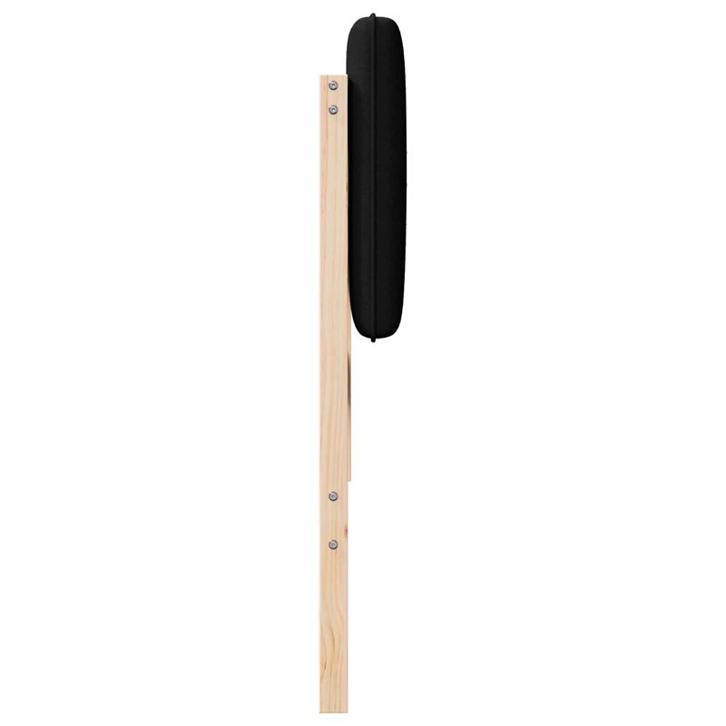 Casa si Gradina - Mobilier - Paturi si accesorii - Accesorii paturi - Tablie de pat tapitata Maro si negru 120 cm Lemn de pin masiv - Infinity.ro