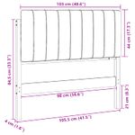 Casa si Gradina - Mobilier - Paturi si accesorii - Accesorii paturi - Tablie de pat tapitata Alb si gri deschis 100 cm Lemn de pin masiv - Infinity.ro