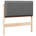 Casa si Gradina - Mobilier - Paturi si accesorii - Accesorii paturi - Tablie de pat tapitata Gri natural si deschis 100 cm Lemn de pin masiv - Infinity.ro