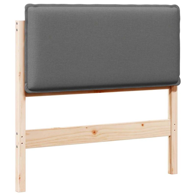 Casa si Gradina - Mobilier - Paturi si accesorii - Accesorii paturi - Tablie de pat tapitata Gri natural si deschis 100 cm Lemn de pin masiv - Infinity.ro