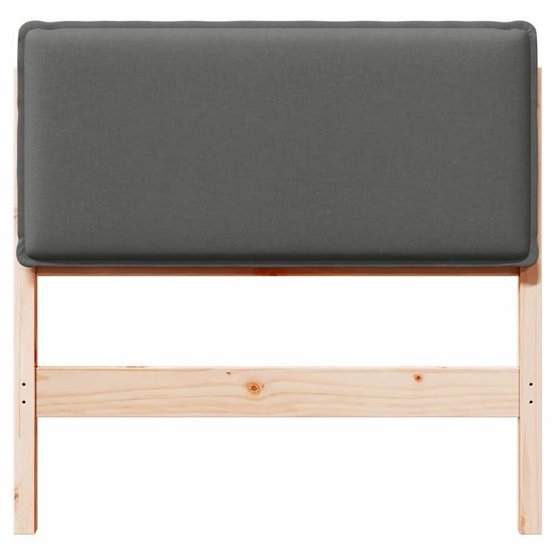 Casa si Gradina - Mobilier - Paturi si accesorii - Accesorii paturi - Tablie de pat tapitata Gri natural si deschis 100 cm Lemn de pin masiv - Infinity.ro