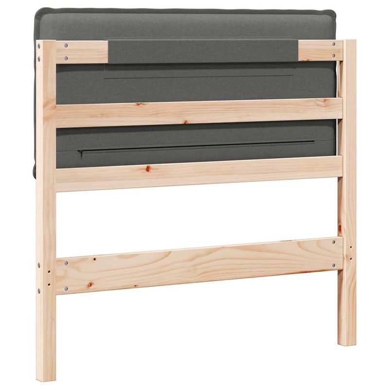 Casa si Gradina - Mobilier - Paturi si accesorii - Accesorii paturi - Tablie de pat tapitata Gri natural si deschis 100 cm Lemn de pin masiv - Infinity.ro