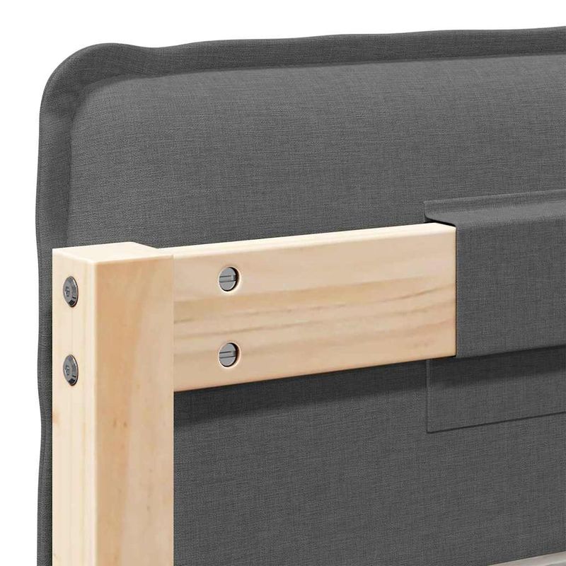 Casa si Gradina - Mobilier - Paturi si accesorii - Accesorii paturi - Tablie de pat tapitata Gri natural si deschis 100 cm Lemn de pin masiv - Infinity.ro