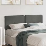 Casa si Gradina - Mobilier - Paturi si accesorii - Accesorii paturi - Tablie de pat tapitata Alb si gri deschis 120 cm Lemn de pin masiv - Infinity.ro