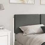 Casa si Gradina - Mobilier - Paturi si accesorii - Accesorii paturi - Tablie de pat tapitata Alb si gri deschis 120 cm Lemn de pin masiv - Infinity.ro