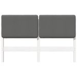 Casa si Gradina - Mobilier - Paturi si accesorii - Accesorii paturi - Tablie de pat tapitata Alb si gri deschis 120 cm Lemn de pin masiv - Infinity.ro