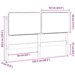 Casa si Gradina - Mobilier - Paturi si accesorii - Accesorii paturi - Tablie de pat tapitata Alb si gri deschis 120 cm Lemn de pin masiv - Infinity.ro