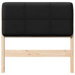 Casa si Gradina - Mobilier - Paturi si accesorii - Accesorii paturi - Tablie de pat tapitata Maro si negru 90 cm Lemn de pin masiv - Infinity.ro