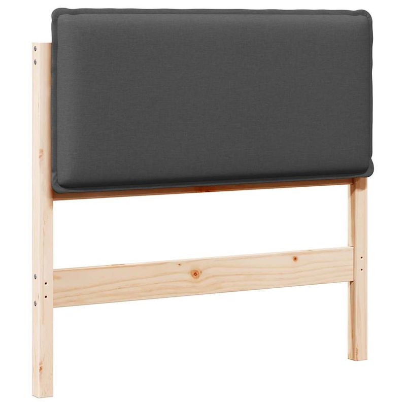 Casa si Gradina - Mobilier - Paturi si accesorii - Accesorii paturi - Tablie de pat tapitata Gri Natural si Inchis 100 cm Lemn de pin masiv - Infinity.ro