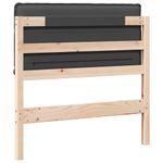 Casa si Gradina - Mobilier - Paturi si accesorii - Accesorii paturi - Tablie de pat tapitata Gri Natural si Inchis 100 cm Lemn de pin masiv - Infinity.ro