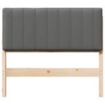 Casa si Gradina - Mobilier - Paturi si accesorii - Accesorii paturi - Tablie de pat tapitata Maro si gri deschis 100 cm Lemn de pin masiv - Infinity.ro