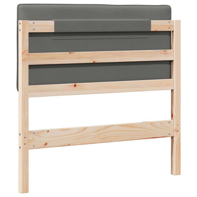 Casa si Gradina - Mobilier - Paturi si accesorii - Accesorii paturi - Tablie de pat tapitata Maro si gri deschis 100 cm Lemn de pin masiv - Infinity.ro