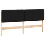 Casa si Gradina - Mobilier - Paturi si accesorii - Accesorii paturi - Tablie de pat tapitata Maro si negru 180 cm Lemn de pin masiv - Infinity.ro
