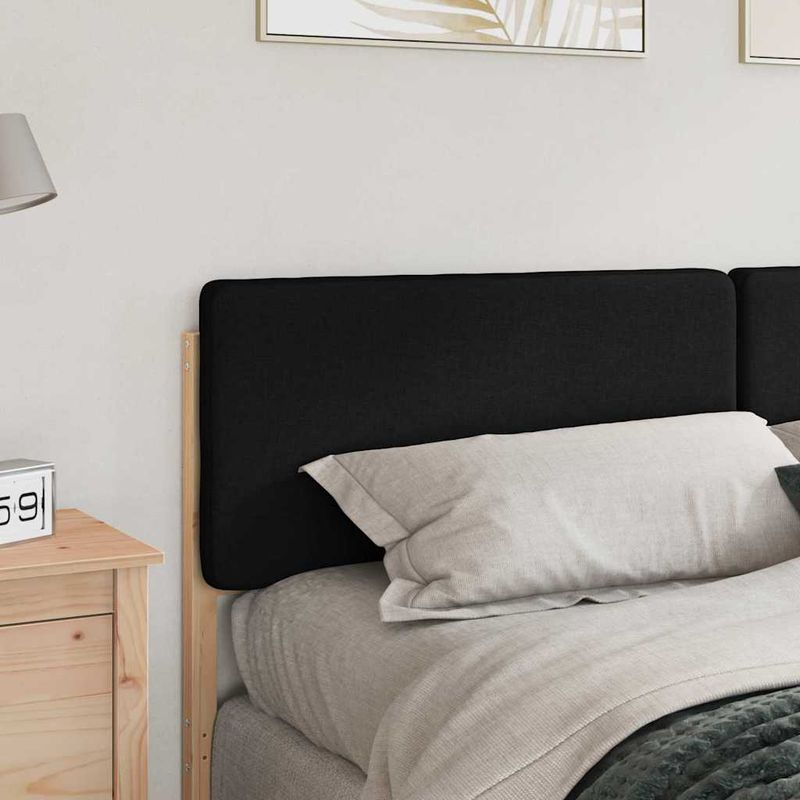 Casa si Gradina - Mobilier - Paturi si accesorii - Accesorii paturi - Tablie de pat tapitata Maro si negru 180 cm Lemn de pin masiv - Infinity.ro