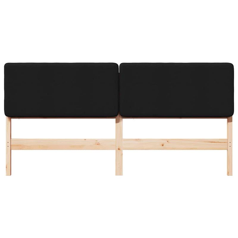 Casa si Gradina - Mobilier - Paturi si accesorii - Accesorii paturi - Tablie de pat tapitata Maro si negru 180 cm Lemn de pin masiv - Infinity.ro