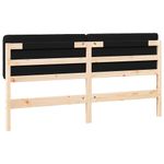 Casa si Gradina - Mobilier - Paturi si accesorii - Accesorii paturi - Tablie de pat tapitata Maro si negru 180 cm Lemn de pin masiv - Infinity.ro