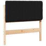 Casa si Gradina - Mobilier - Paturi si accesorii - Accesorii paturi - Tablie de pat tapitata Maro si negru 75 cm Lemn de pin masiv - Infinity.ro