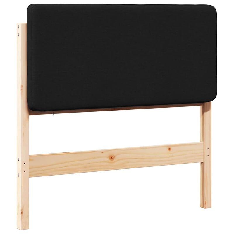 Casa si Gradina - Mobilier - Paturi si accesorii - Accesorii paturi - Tablie de pat tapitata Maro si negru 75 cm Lemn de pin masiv - Infinity.ro
