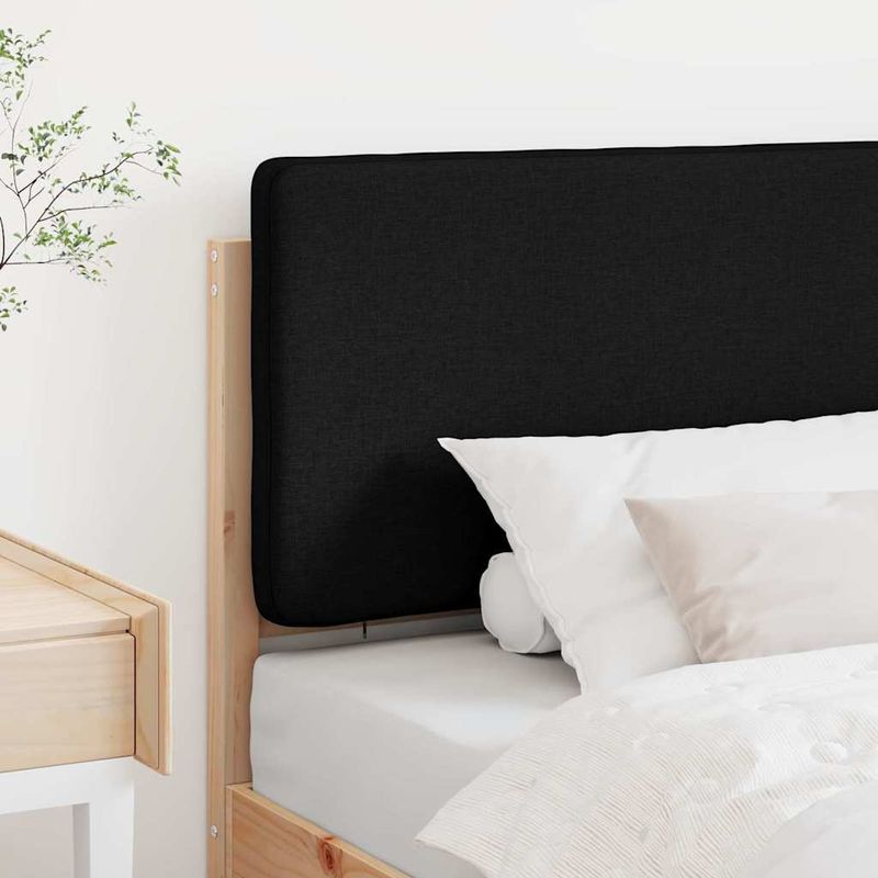 Casa si Gradina - Mobilier - Paturi si accesorii - Accesorii paturi - Tablie de pat tapitata Maro si negru 75 cm Lemn de pin masiv - Infinity.ro