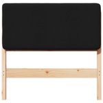 Casa si Gradina - Mobilier - Paturi si accesorii - Accesorii paturi - Tablie de pat tapitata Maro si negru 75 cm Lemn de pin masiv - Infinity.ro