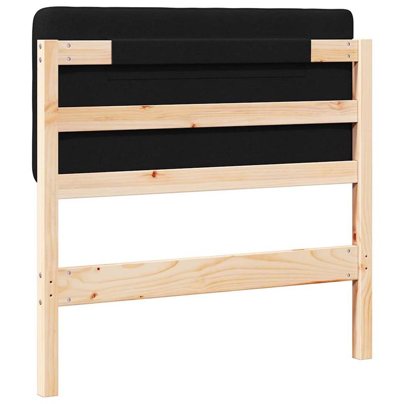 Casa si Gradina - Mobilier - Paturi si accesorii - Accesorii paturi - Tablie de pat tapitata Maro si negru 75 cm Lemn de pin masiv - Infinity.ro