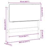 Casa si Gradina - Mobilier - Paturi si accesorii - Accesorii paturi - Tablie de pat tapitata Maro si negru 75 cm Lemn de pin masiv - Infinity.ro