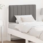 Casa si Gradina - Mobilier - Paturi si accesorii - Accesorii paturi - Tablie de pat tapitata Alb si gri deschis 80 cm Lemn de pin masiv - Infinity.ro