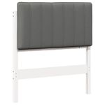 Casa si Gradina - Mobilier - Paturi si accesorii - Accesorii paturi - Tablie de pat tapitata Alb si gri deschis 80 cm Lemn de pin masiv - Infinity.ro