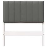 Casa si Gradina - Mobilier - Paturi si accesorii - Accesorii paturi - Tablie de pat tapitata Alb si gri deschis 80 cm Lemn de pin masiv - Infinity.ro