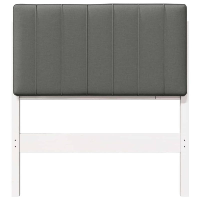 Casa si Gradina - Mobilier - Paturi si accesorii - Accesorii paturi - Tablie de pat tapitata Alb si gri deschis 80 cm Lemn de pin masiv - Infinity.ro