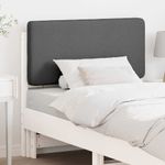 Casa si Gradina - Mobilier - Paturi si accesorii - Accesorii paturi - Tablie de pat tapitata Alb si gri deschis 80 cm Lemn de pin masiv - Infinity.ro