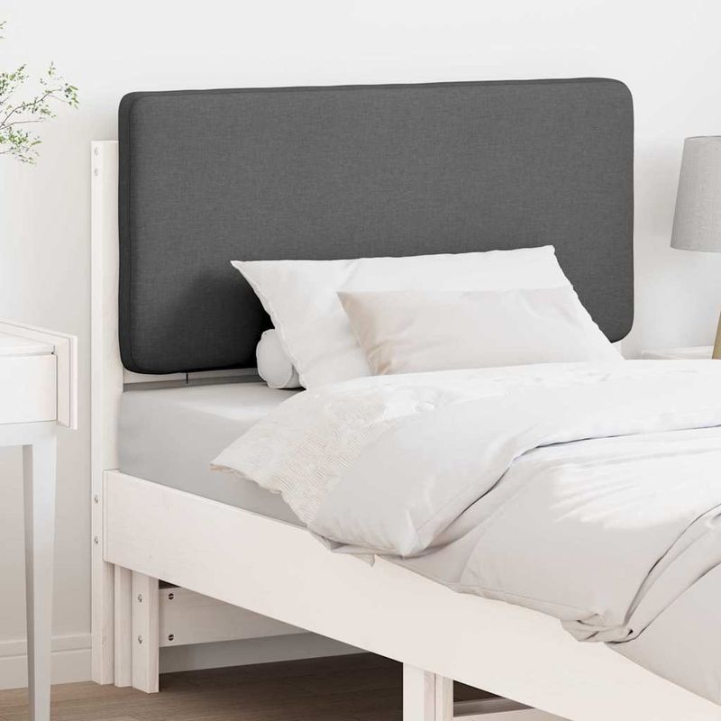 Casa si Gradina - Mobilier - Paturi si accesorii - Accesorii paturi - Tablie de pat tapitata Alb si gri deschis 80 cm Lemn de pin masiv - Infinity.ro