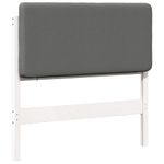 Casa si Gradina - Mobilier - Paturi si accesorii - Accesorii paturi - Tablie de pat tapitata Alb si gri deschis 80 cm Lemn de pin masiv - Infinity.ro