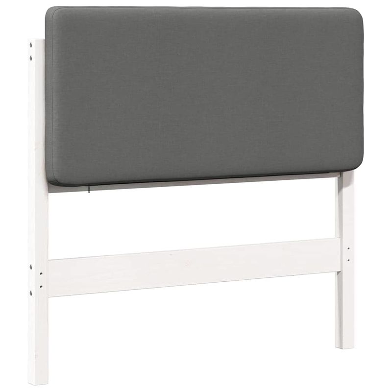 Casa si Gradina - Mobilier - Paturi si accesorii - Accesorii paturi - Tablie de pat tapitata Alb si gri deschis 80 cm Lemn de pin masiv - Infinity.ro