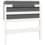 Casa si Gradina - Mobilier - Paturi si accesorii - Accesorii paturi - Tablie de pat tapitata Alb si gri deschis 80 cm Lemn de pin masiv - Infinity.ro