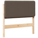 Casa si Gradina - Mobilier - Paturi si accesorii - Accesorii paturi - Tablie de pat tapitata Maro si taupe 90 cm Lemn de pin masiv - Infinity.ro