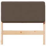Casa si Gradina - Mobilier - Paturi si accesorii - Accesorii paturi - Tablie de pat tapitata Maro si taupe 90 cm Lemn de pin masiv - Infinity.ro