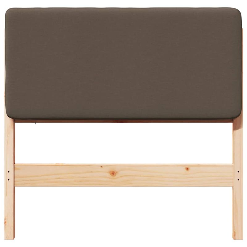 Casa si Gradina - Mobilier - Paturi si accesorii - Accesorii paturi - Tablie de pat tapitata Maro si taupe 90 cm Lemn de pin masiv - Infinity.ro