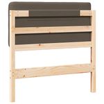 Casa si Gradina - Mobilier - Paturi si accesorii - Accesorii paturi - Tablie de pat tapitata Maro si taupe 90 cm Lemn de pin masiv - Infinity.ro