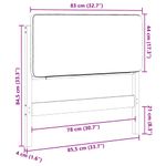 Casa si Gradina - Mobilier - Paturi si accesorii - Accesorii paturi - Tablie de pat tapitata Alb si gri deschis 80 cm Lemn de pin masiv - Infinity.ro
