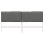 Casa si Gradina - Mobilier - Paturi si accesorii - Accesorii paturi - Tablie de pat tapitata Alb si gri deschis 200 cm Lemn de pin masiv - Infinity.ro
