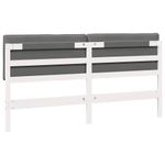 Casa si Gradina - Mobilier - Paturi si accesorii - Accesorii paturi - Tablie de pat tapitata Alb si gri deschis 200 cm Lemn de pin masiv - Infinity.ro
