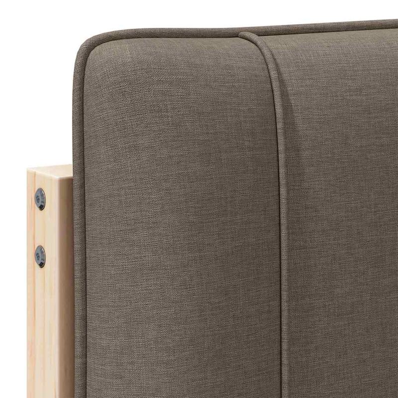 Casa si Gradina - Mobilier - Paturi si accesorii - Accesorii paturi - Tablie de pat tapitata Maro si taupe 140 cm Lemn de pin masiv - Infinity.ro
