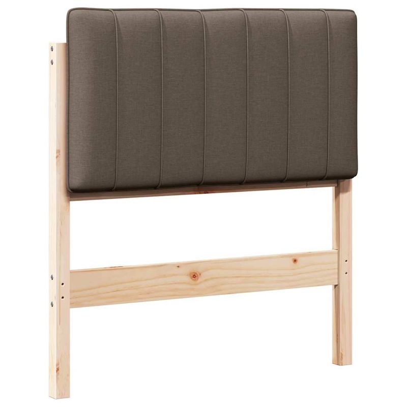 Casa si Gradina - Mobilier - Paturi si accesorii - Accesorii paturi - Tablie de pat tapitata Maro si taupe 80 cm Lemn de pin masiv - Infinity.ro